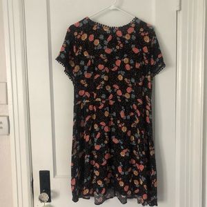 Floral & Polka Dot Dress with criss cross back